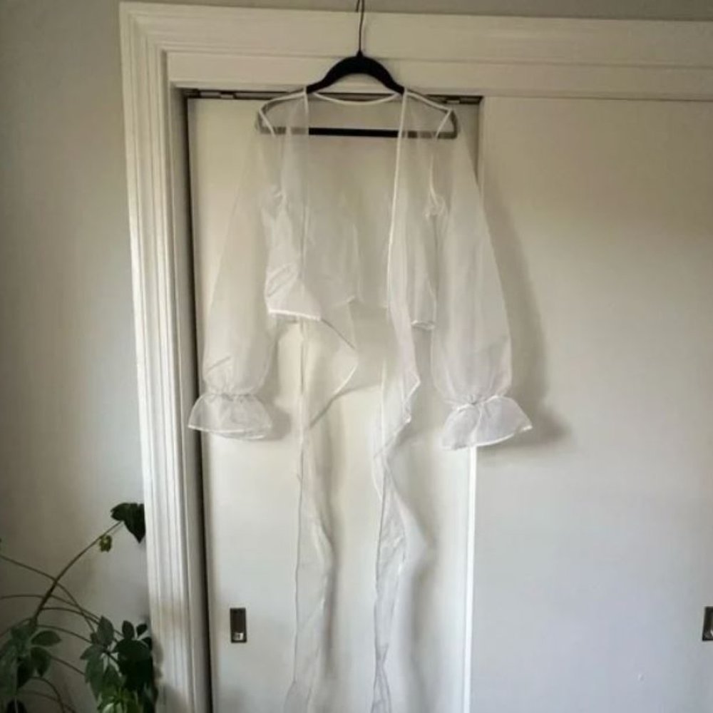 Etsy Ivory Organza Bridal Wrap Dress Topper